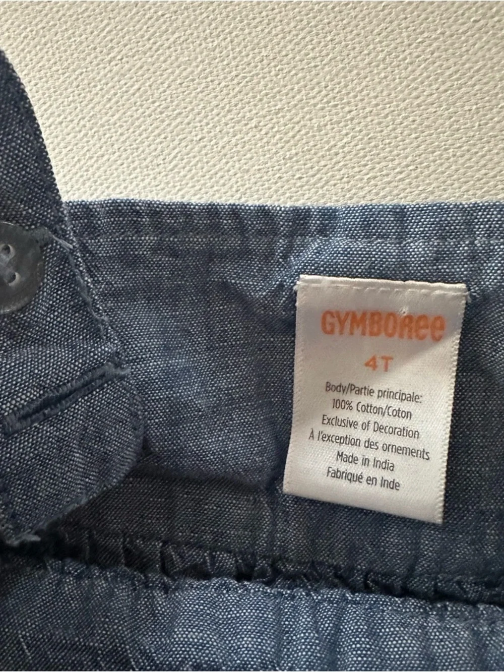 Gymboree 4T Toddler Girl Chambray Pumpkin Embroidered Dress Fall